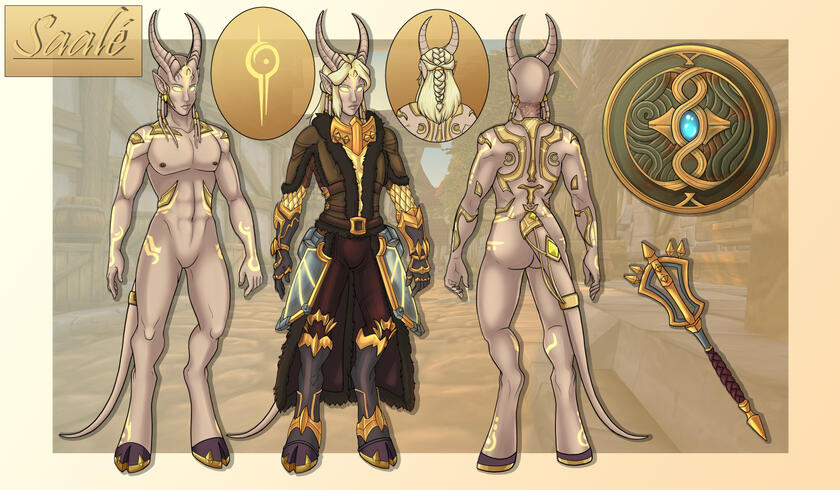 Reference: Saale Lightforged Draenei reference sheet